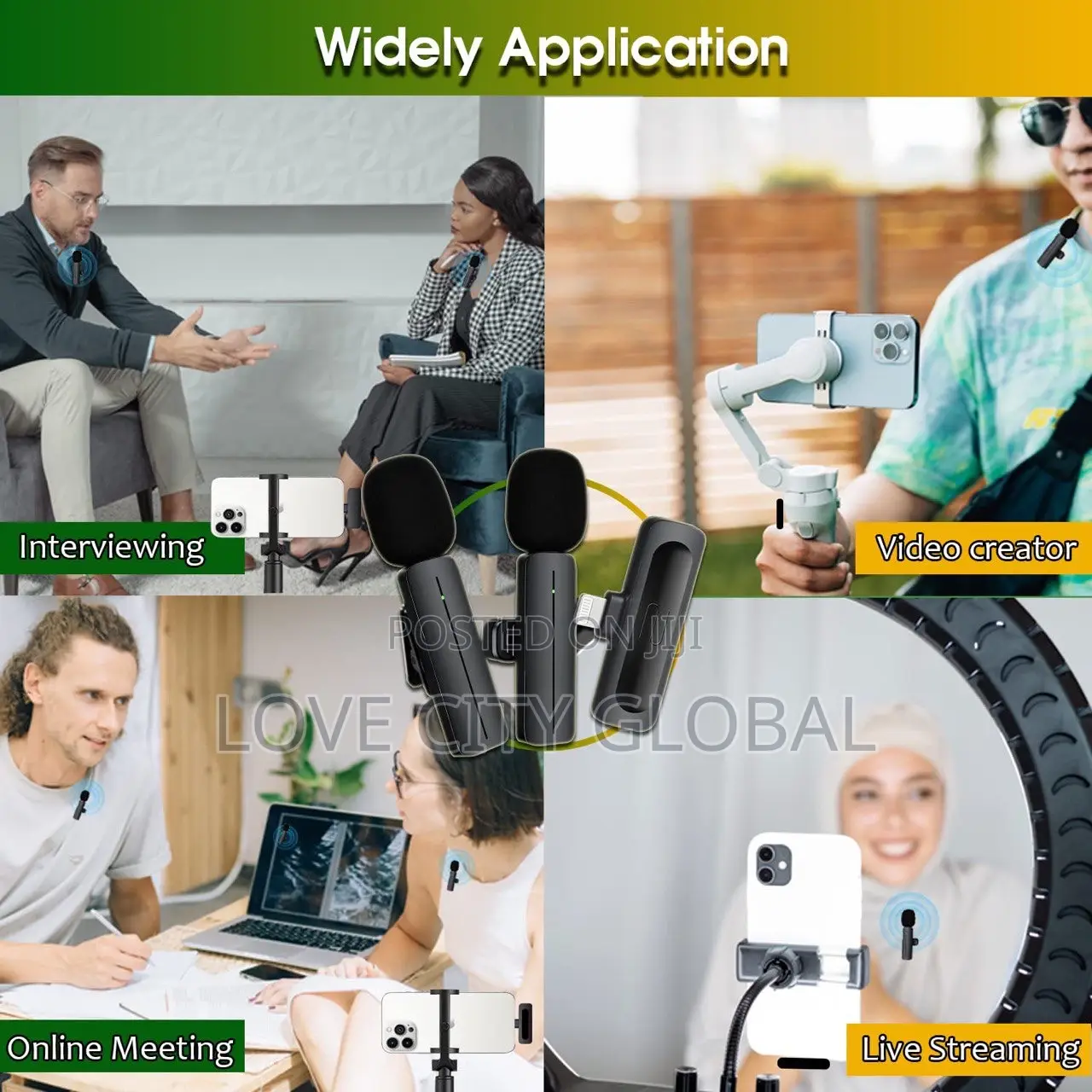 Dual Wireless Lavalier Mini Clipon Bluetooth Lapel Phone Mic