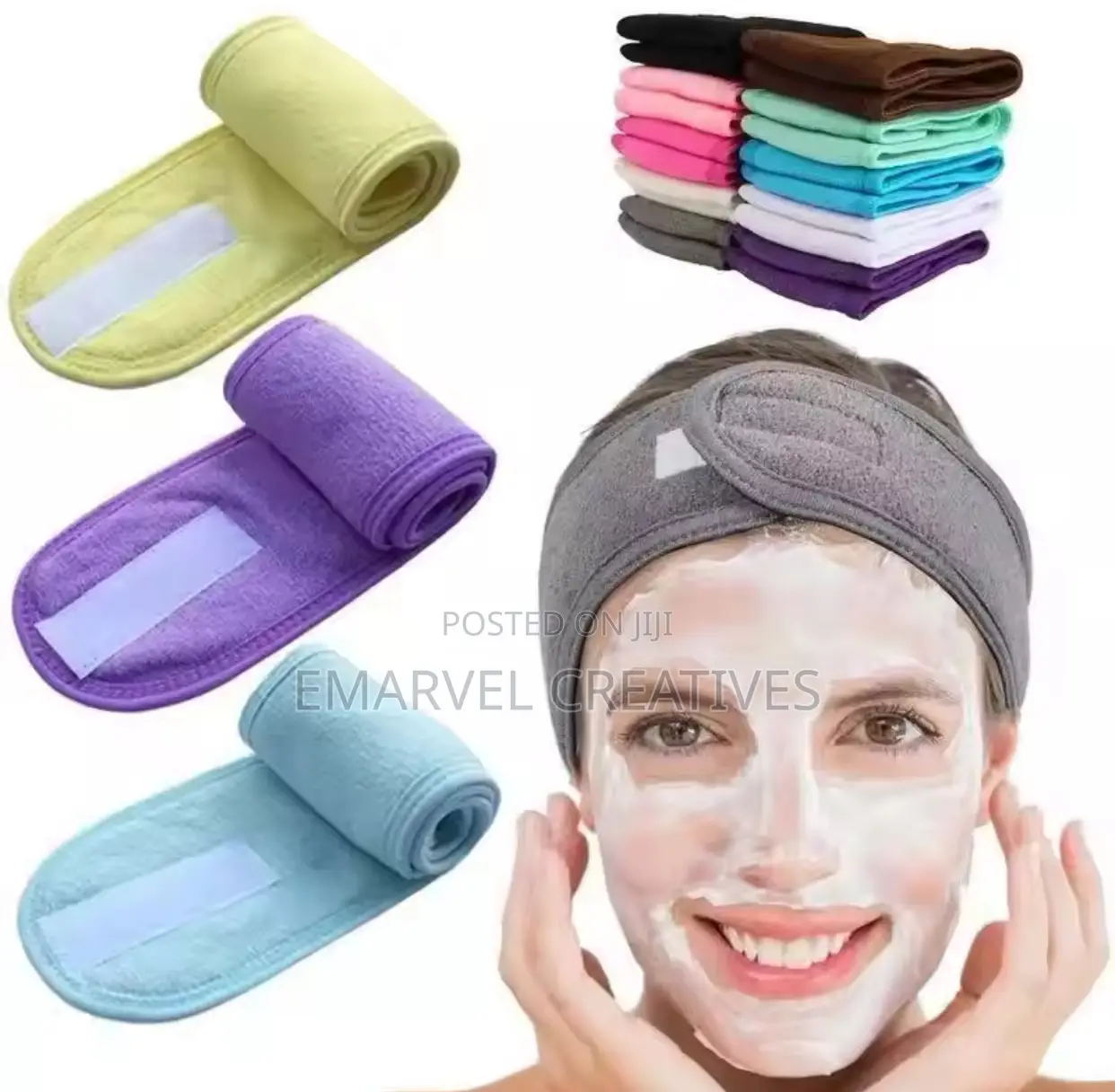 Women SPA Facial Headband Bath Makeup Hair Towel Headbands