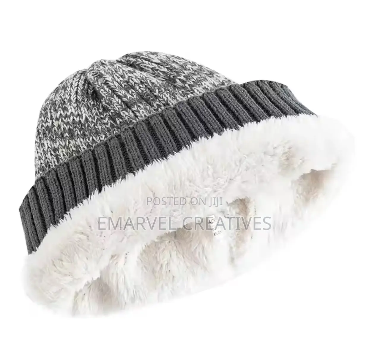 New Unisex Two-Tone Winter Hats Add Fur Lined Men and Women