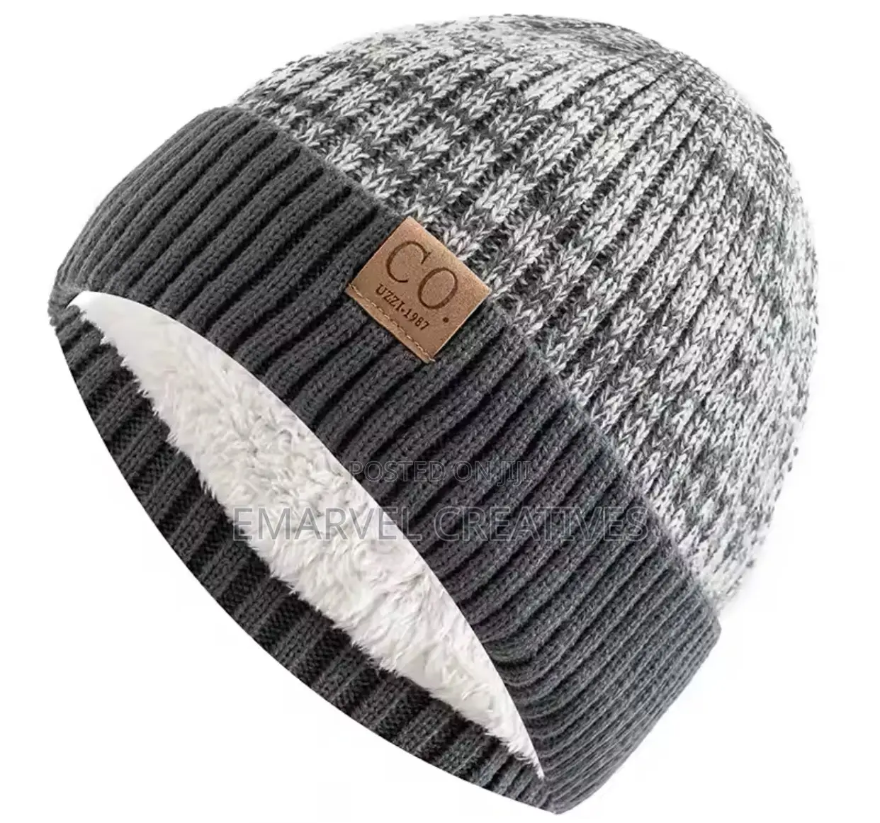 New Unisex Two-Tone Winter Hats Add Fur Lined Men and Women