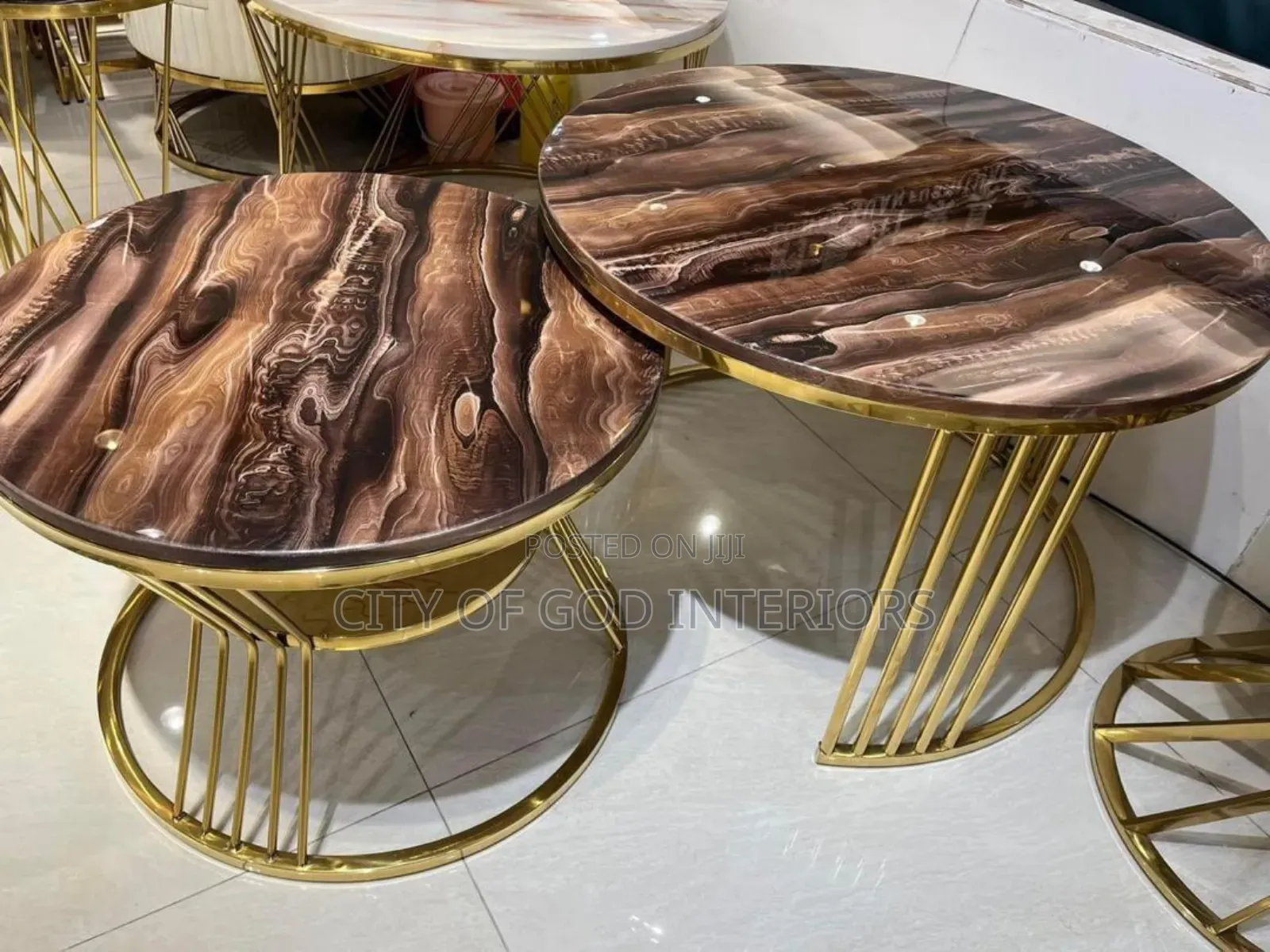 Quality Center Table Set With Marble Top