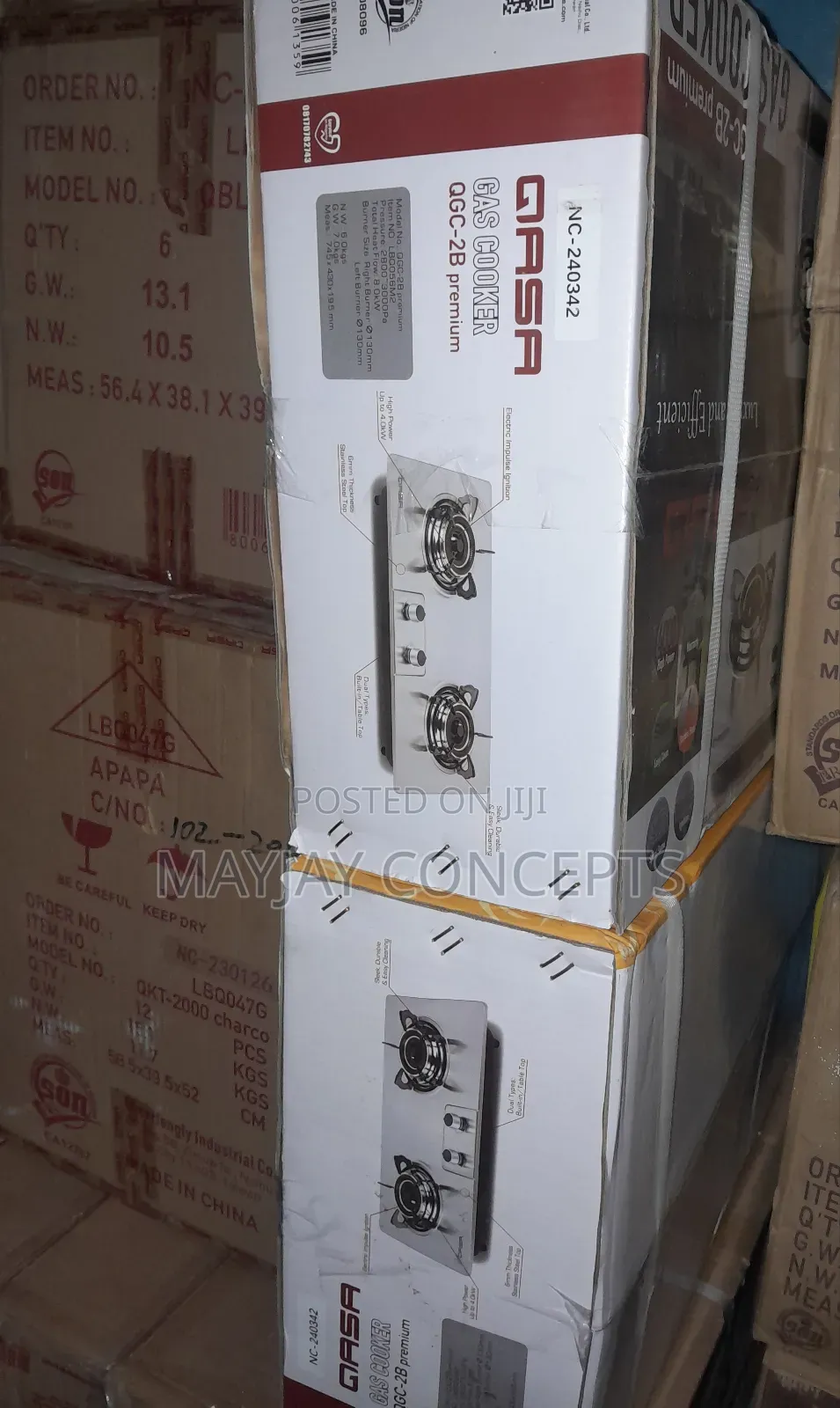 Qasa Built-in Flat Cabinet/Table Rustless Gas Cooker-4000w