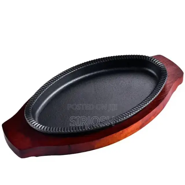 Cast Iron Chinese Sizzling Hot Plate Oval Plate