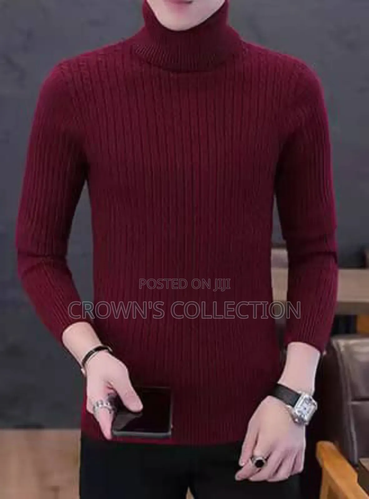 Quality Unisex Turtle Neck Cardigan