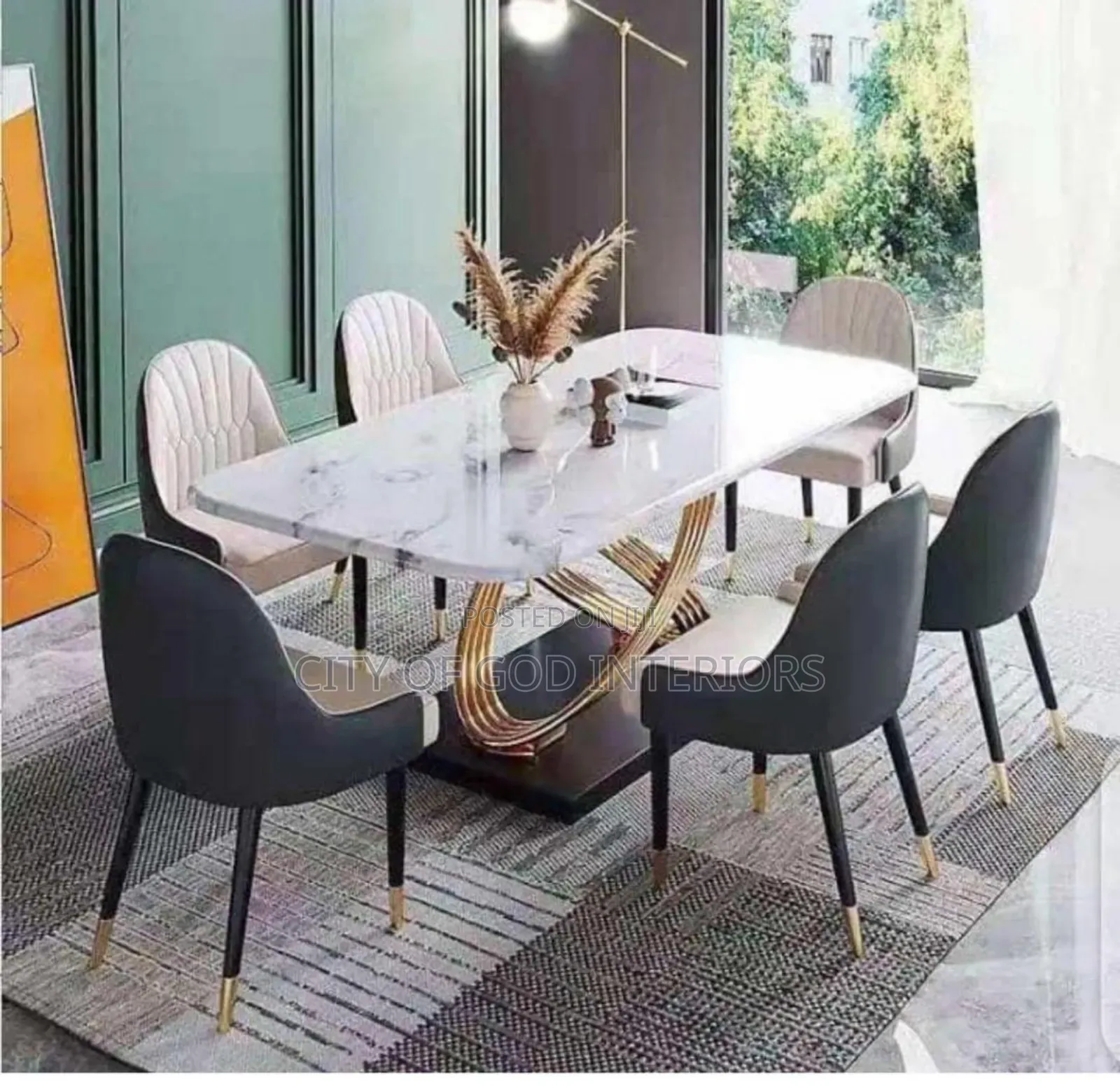 Exclusive Dining Table Set With Marble Top
