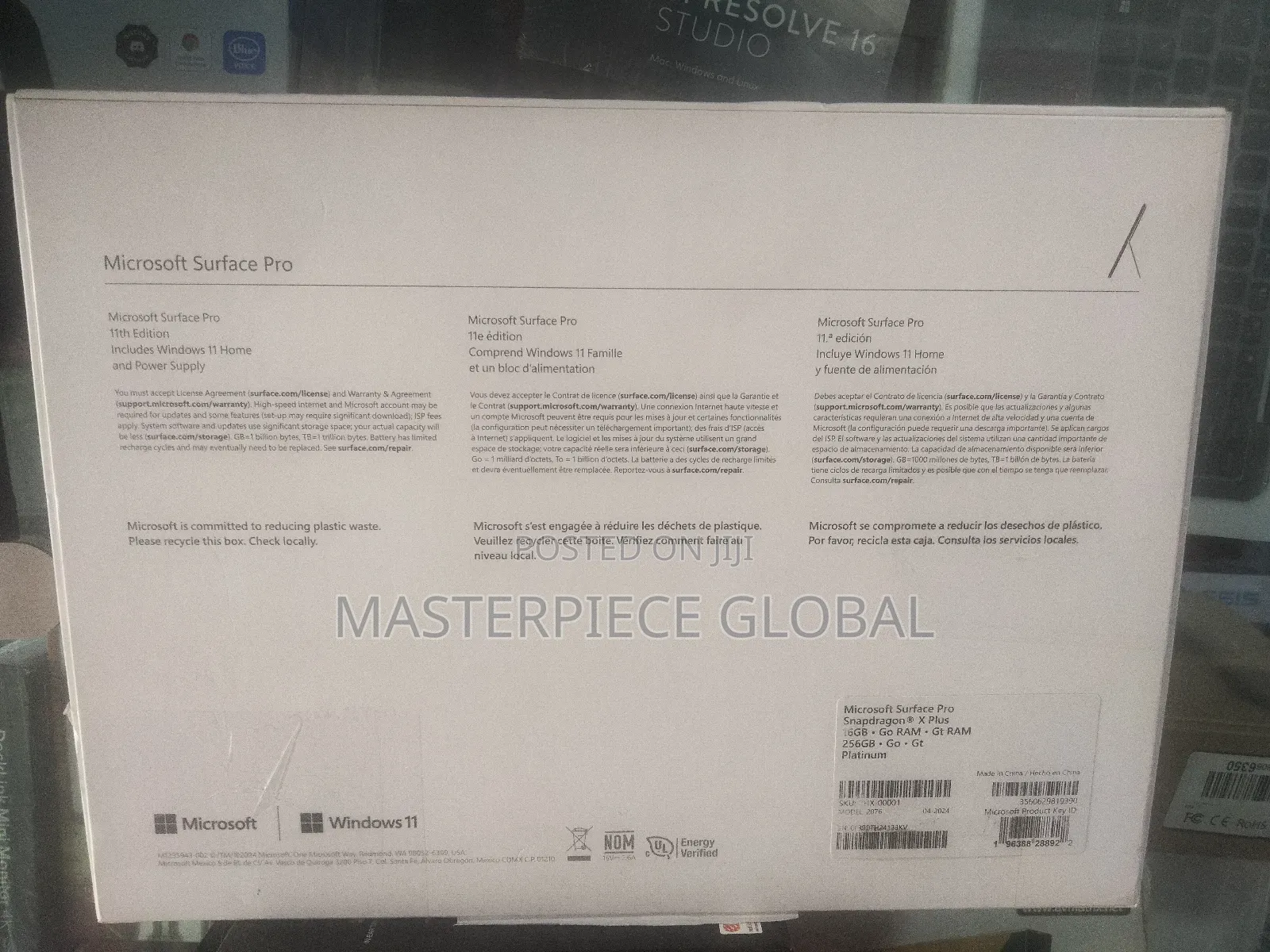 New Laptop Microsoft Surface Pro 16GB Intel SSD 256GB