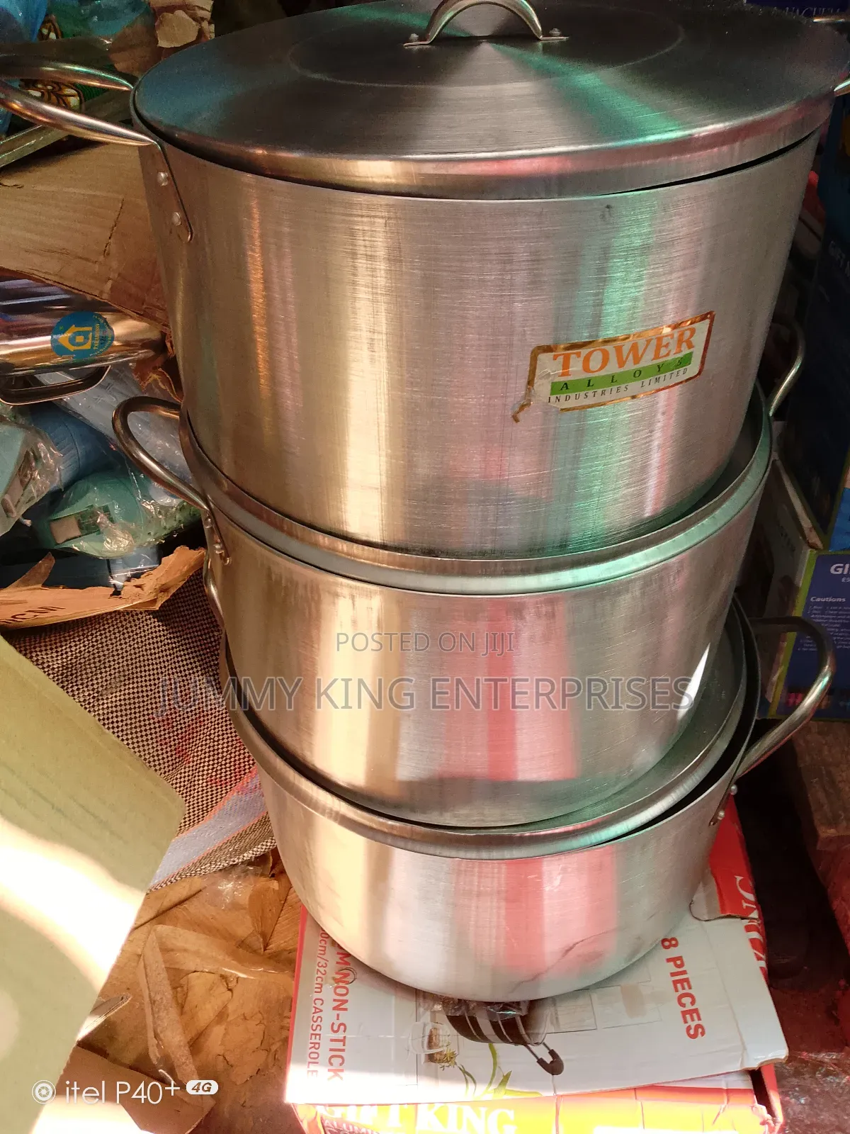 3 Set Large Aluminum Pot