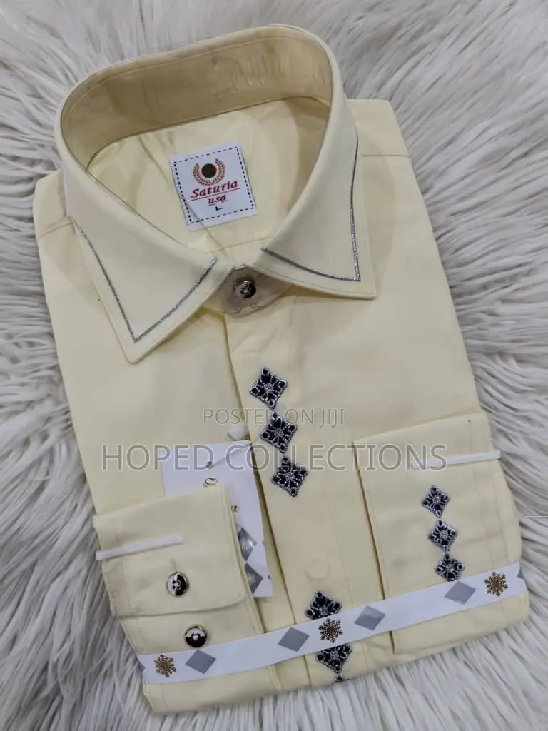Creamy Men Plain Shirt