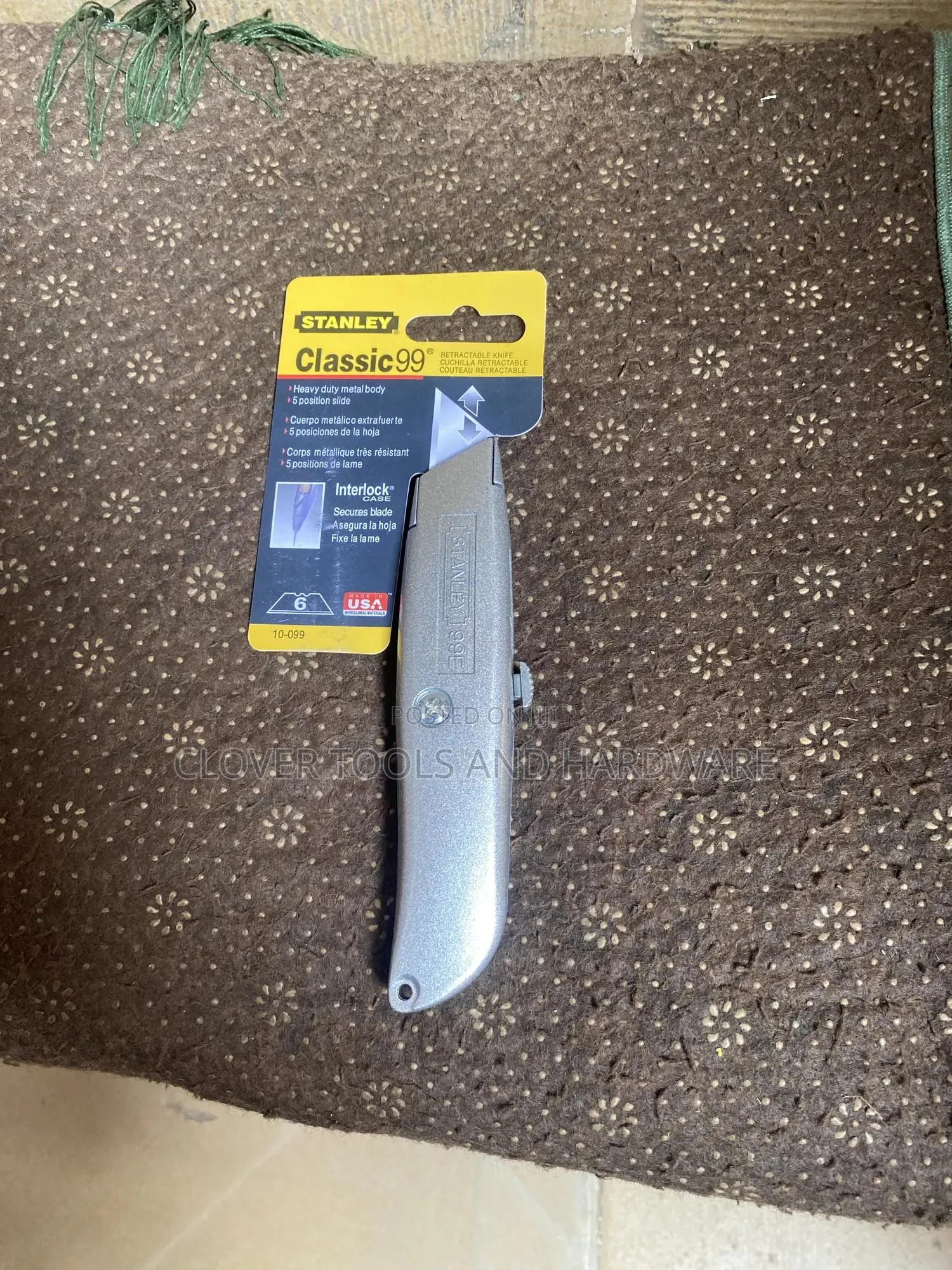 Stanley 99E Retractable Stanley Knife Grade 1 With 6 Blades