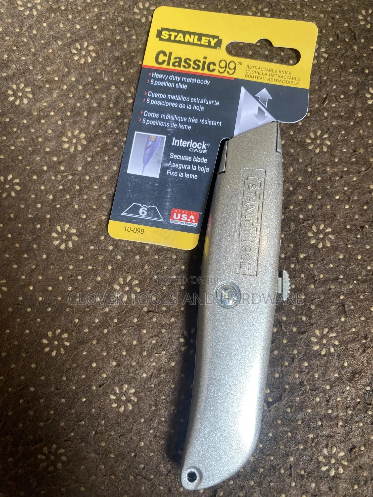 Stanley 99E Retractable Stanley Knife Grade 1 With 6 Blades