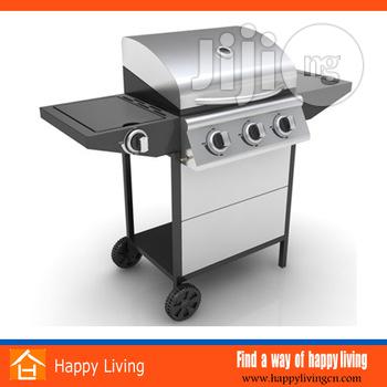 Stainless Steel Gas Grill Barbecue With Pp Wheels