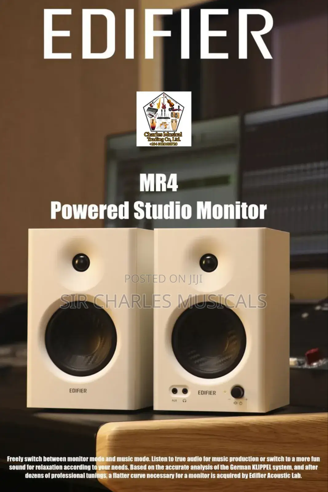 Edifier Mr4 Powered Studio Monitor Speakers, 4" Active