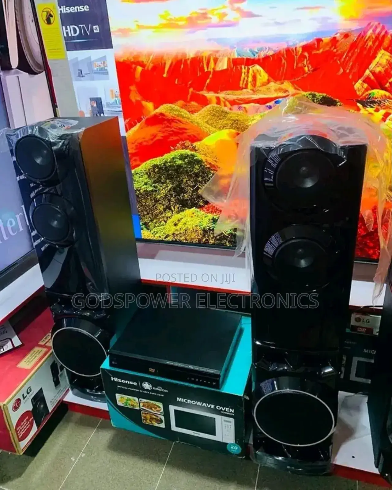 LG 1250 Watt DVD Home Theater System Body Guard Bass Blast