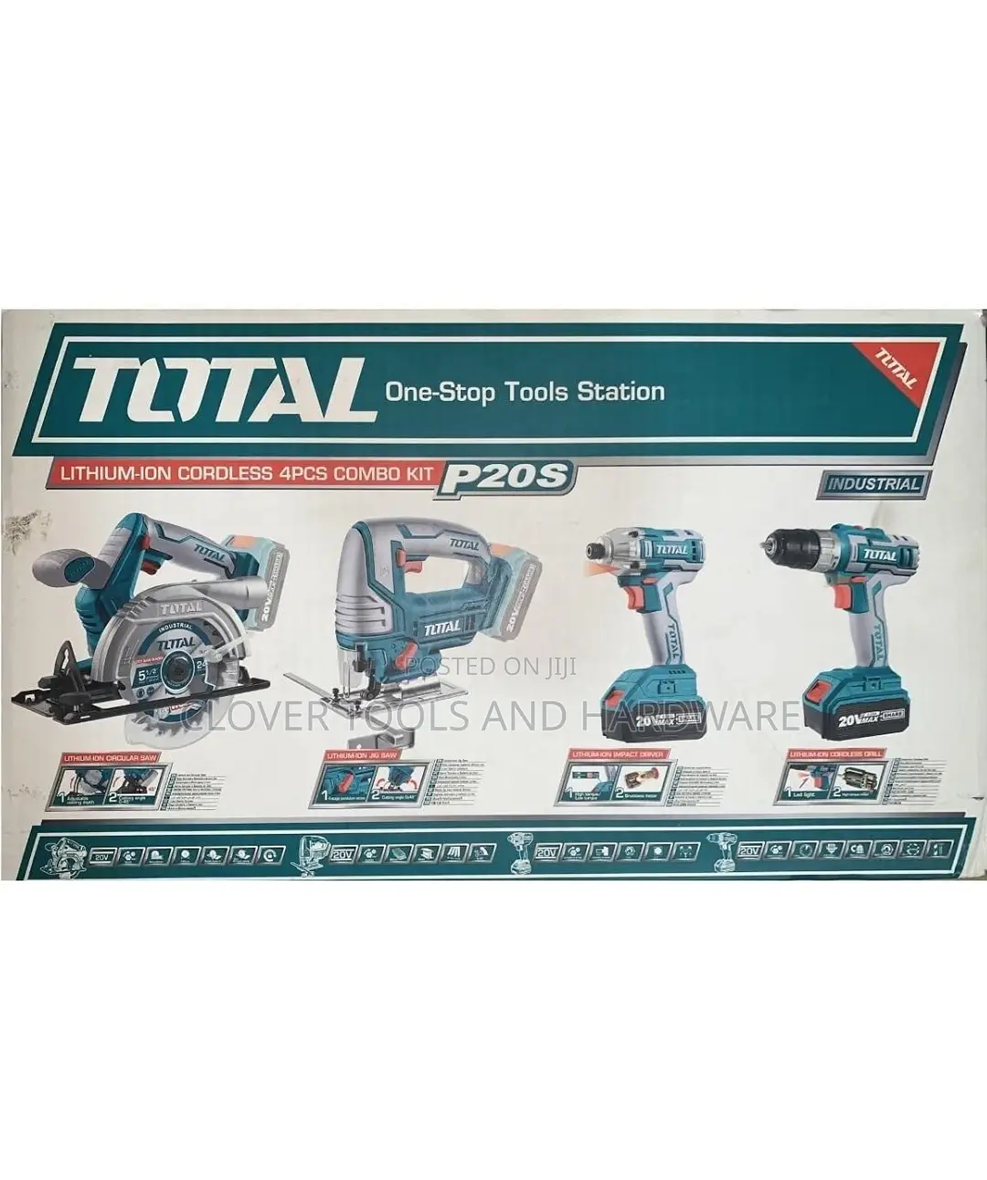 Total Cordless 4 PCS Combo Kit Tckli2010
