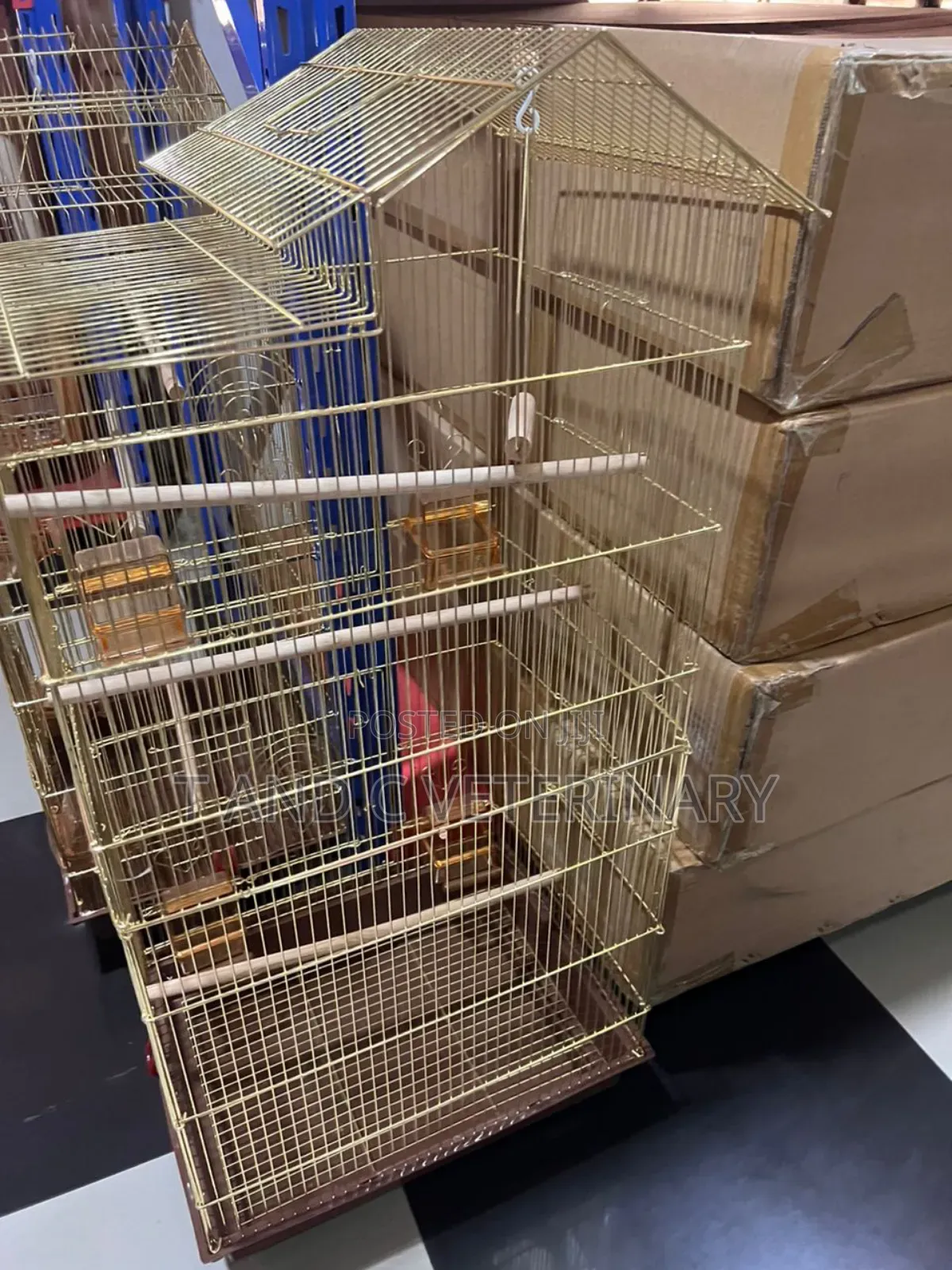 Gold Bird Parrot Cage