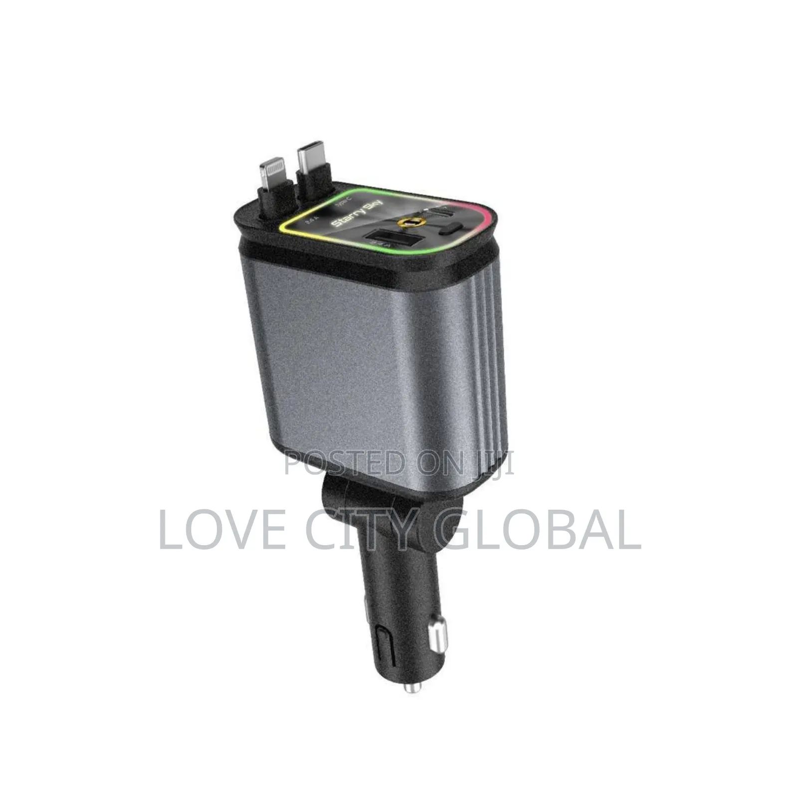 66W Fast Charging Car Charger Adapter 4in1 Sky Top Light