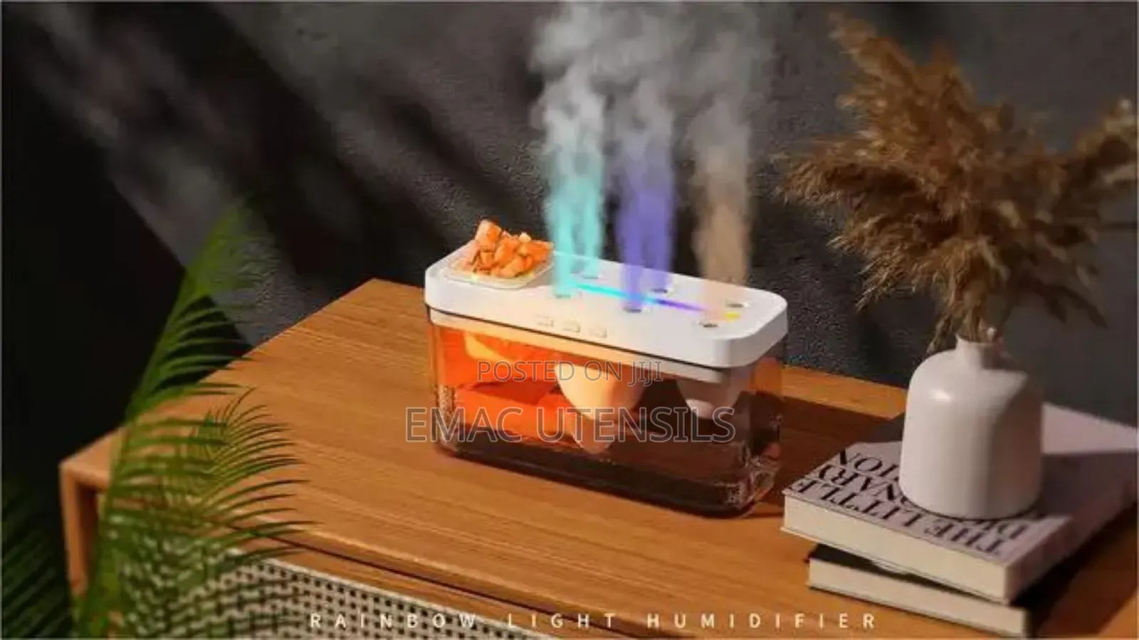 New Smart Ultrasonic Colourful Humidifier With Salt Rock
