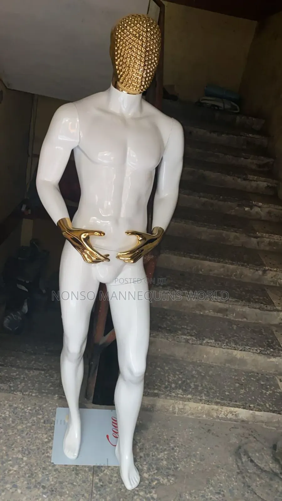Fiber New Design Stone Face Male Mannequin