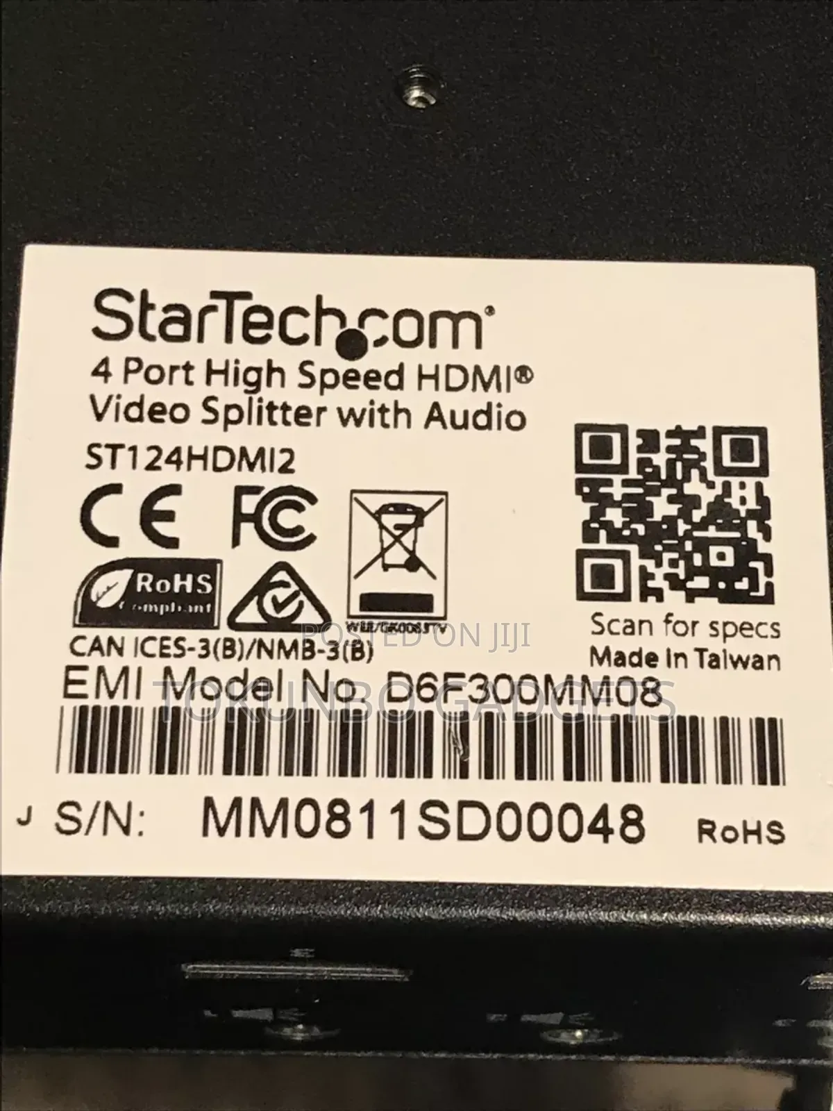 Startech 4port Hdmi Splitter With Audio