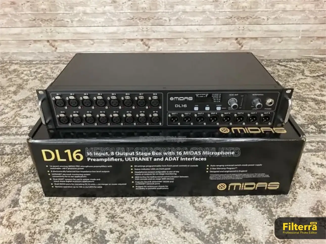 Midas Dl16 16-Input - 8-Output Stage Box With 16 Midas Mic P