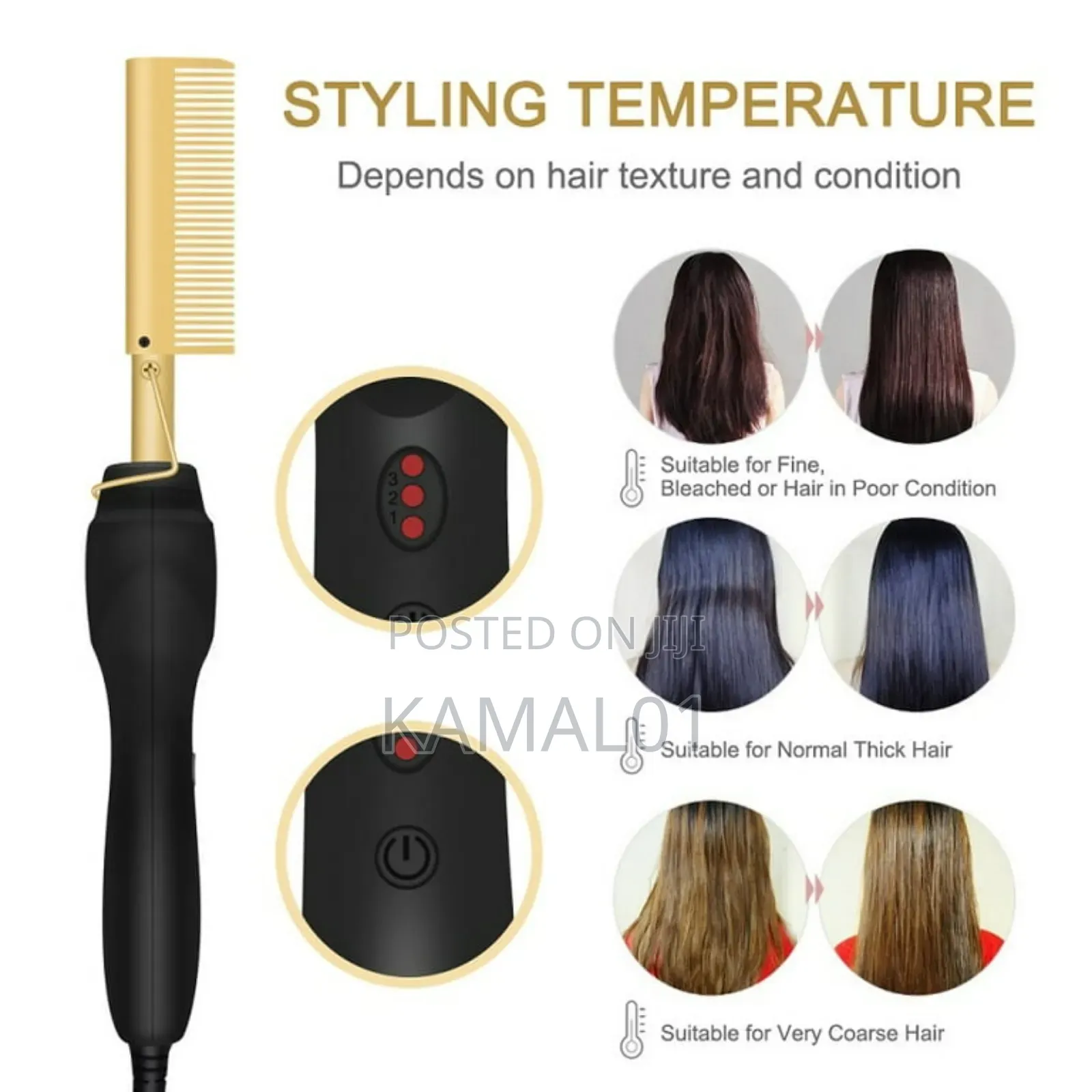 Comb Straightener Electric Hair Straightener