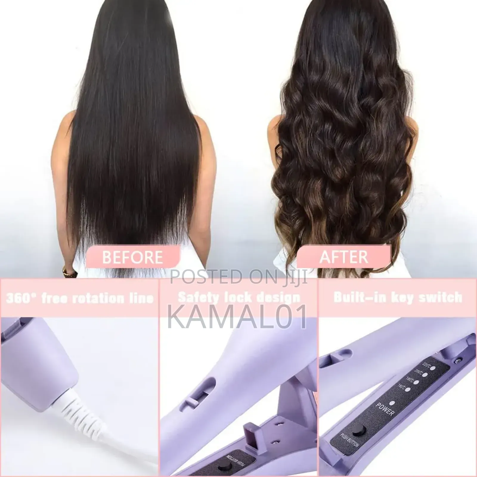 French Wave Curling Iron, Hair Crimper Waver Hair Tool