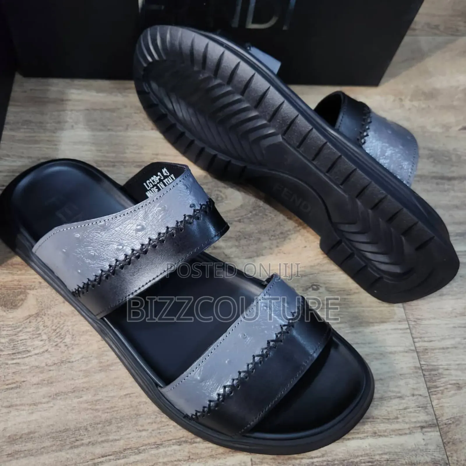Original FENDI Leather Slippers Available in Store