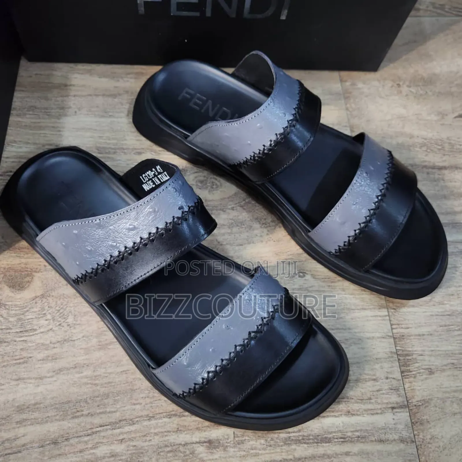 Original FENDI Leather Slippers Available in Store