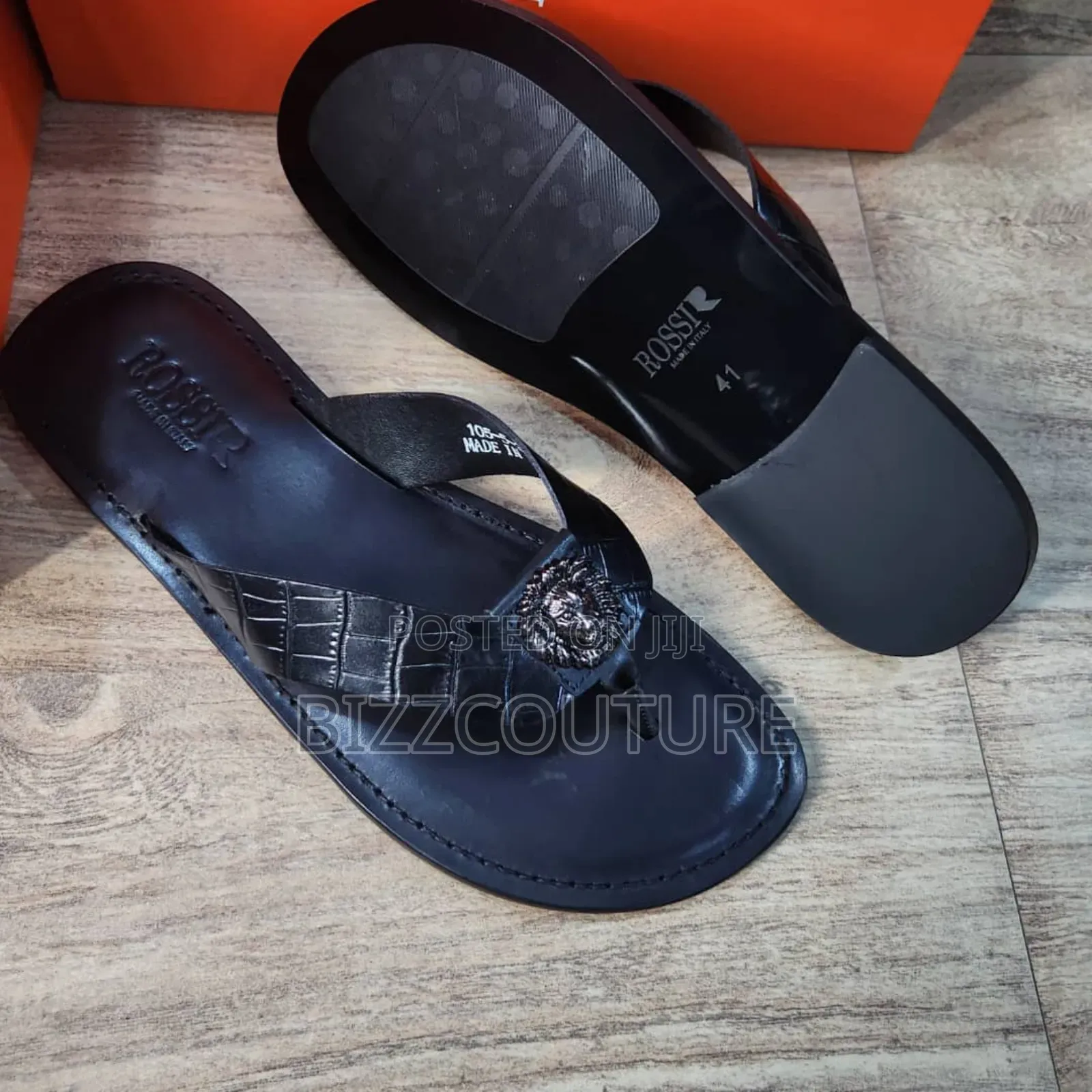Original Italian Rossi Leather Slippers Available in Store