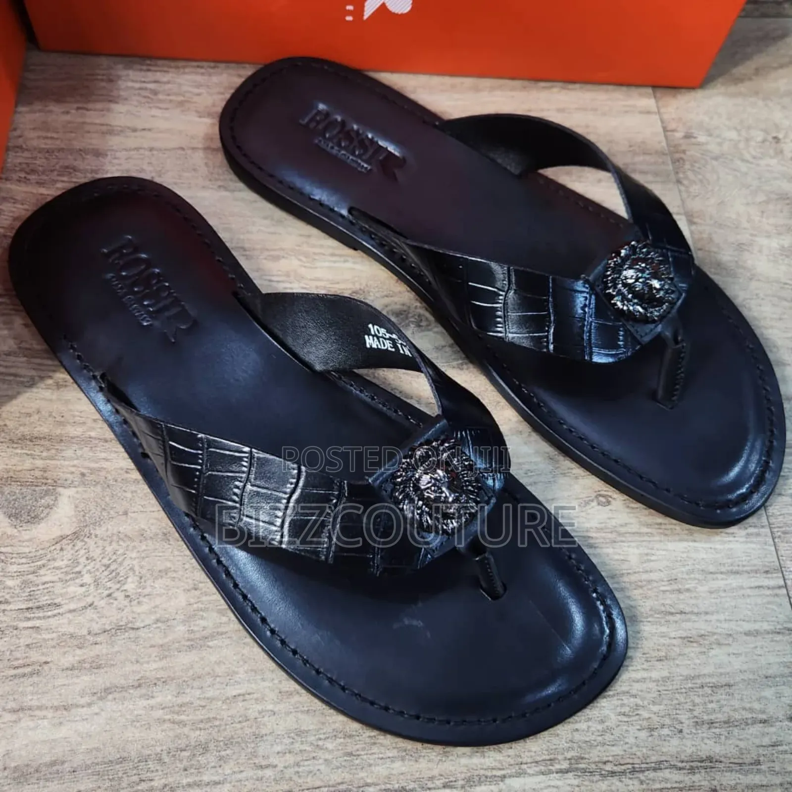 Original Italian Rossi Leather Slippers Available in Store