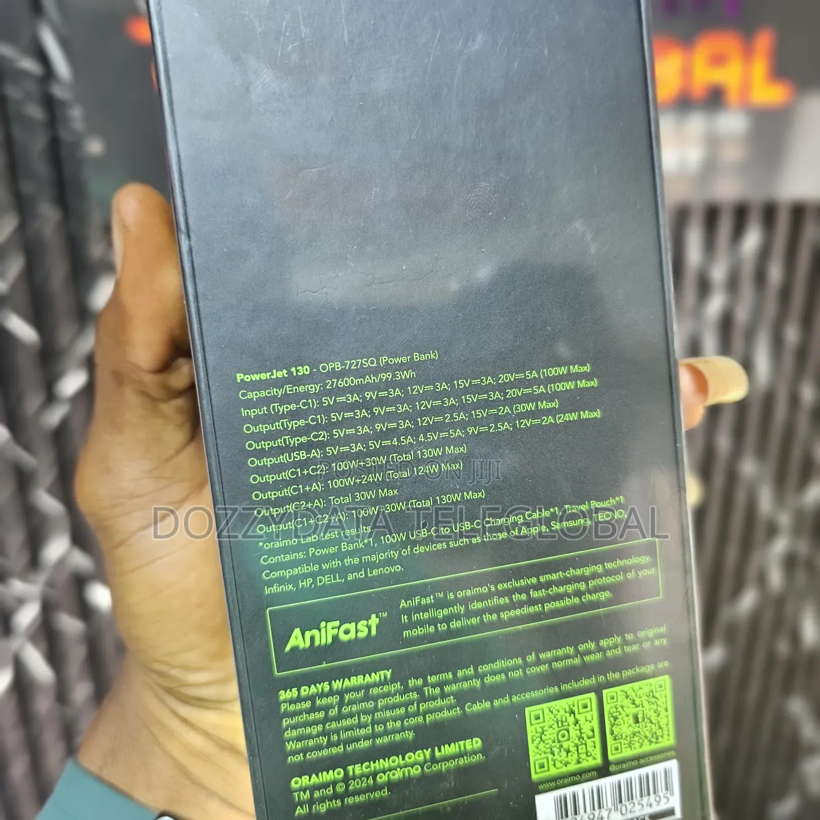 Oraimo Powerjet 130w 27600mah 130W Fast Laptop OPB-727SQ