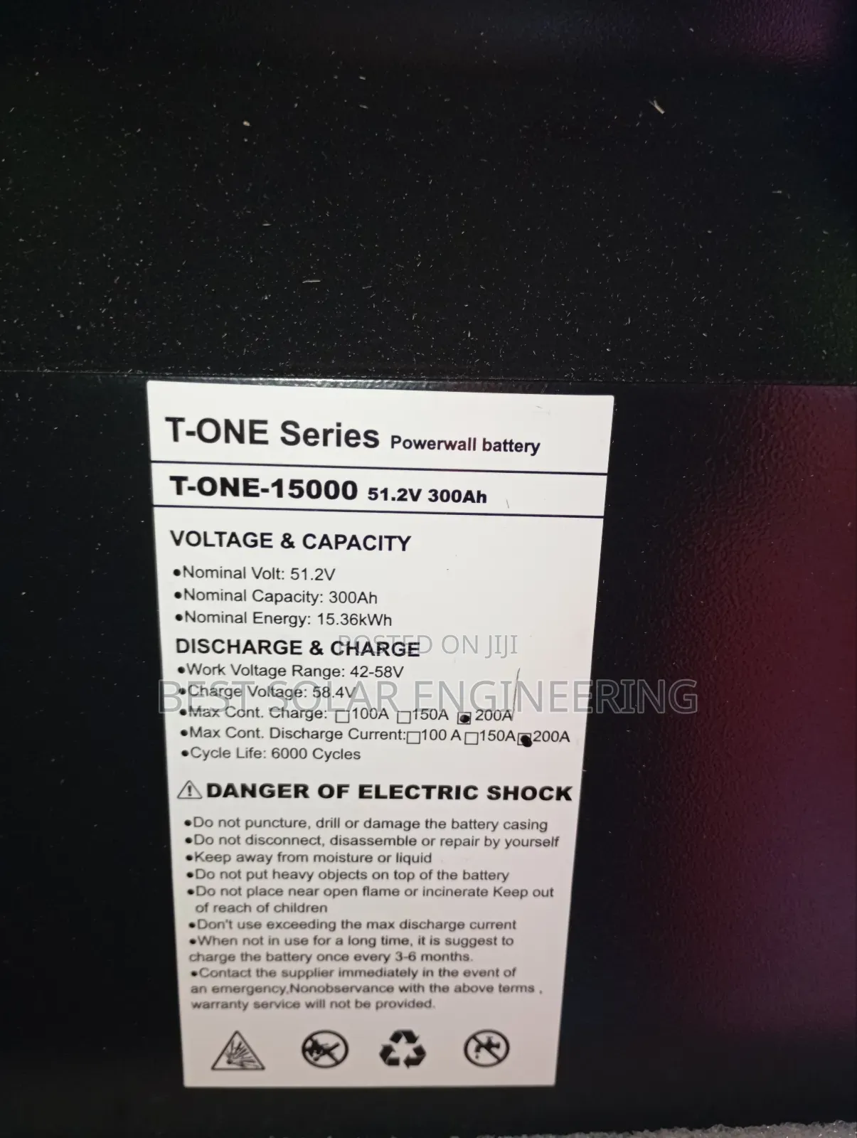 15kwh Lithium Battery (51.2v) Taico