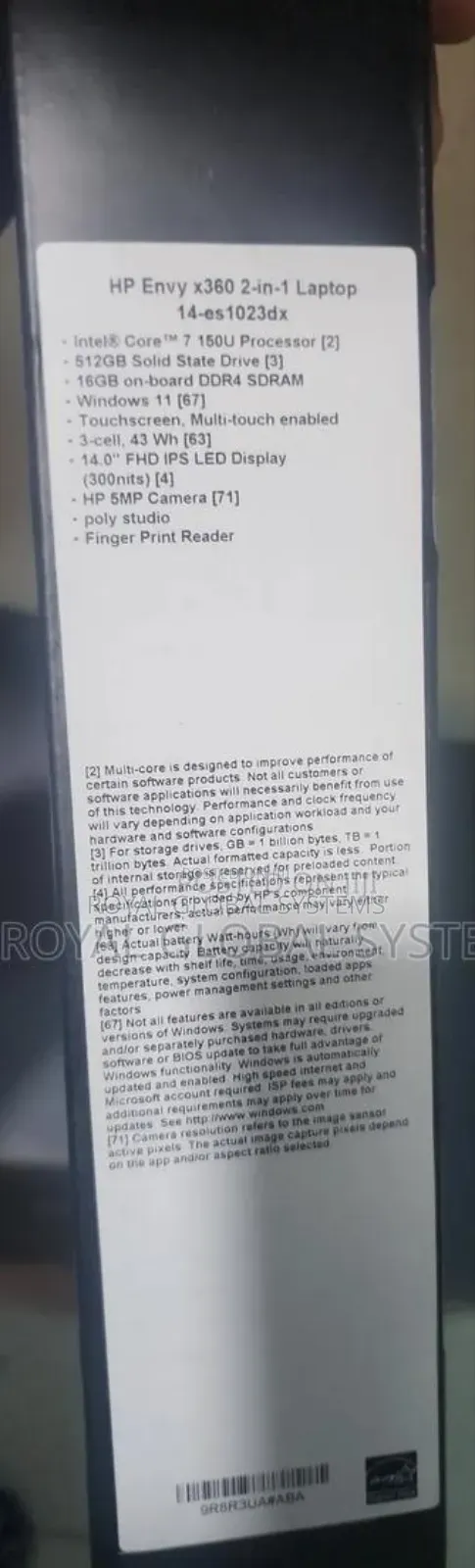 New Laptop HP Envy X360 16GB Intel Core i7 SSD 512GB