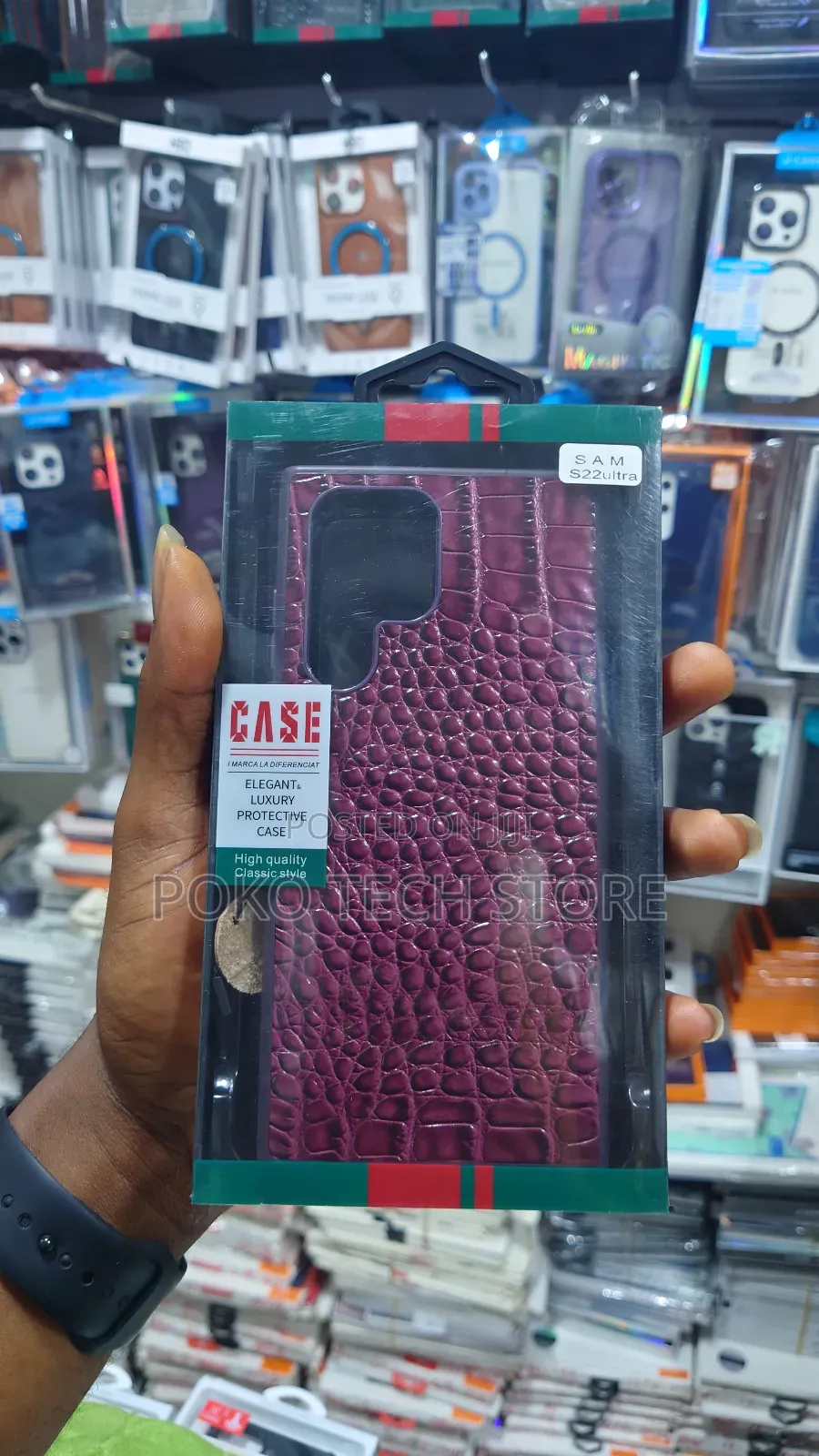 Upgraded Front Panel Phone Case for S22 Ultr Genuine Leather