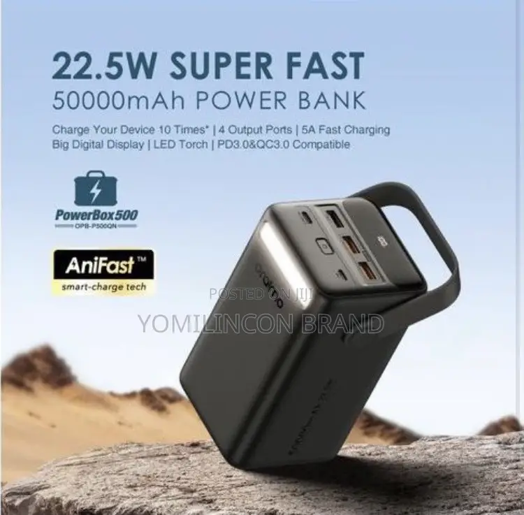 Oraimo 22.5W Powerful Super Fast 50000mahh Power Bank
