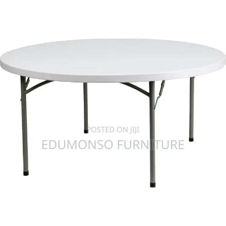 60-Inch Round Plastic Folding Tables for Catered Events