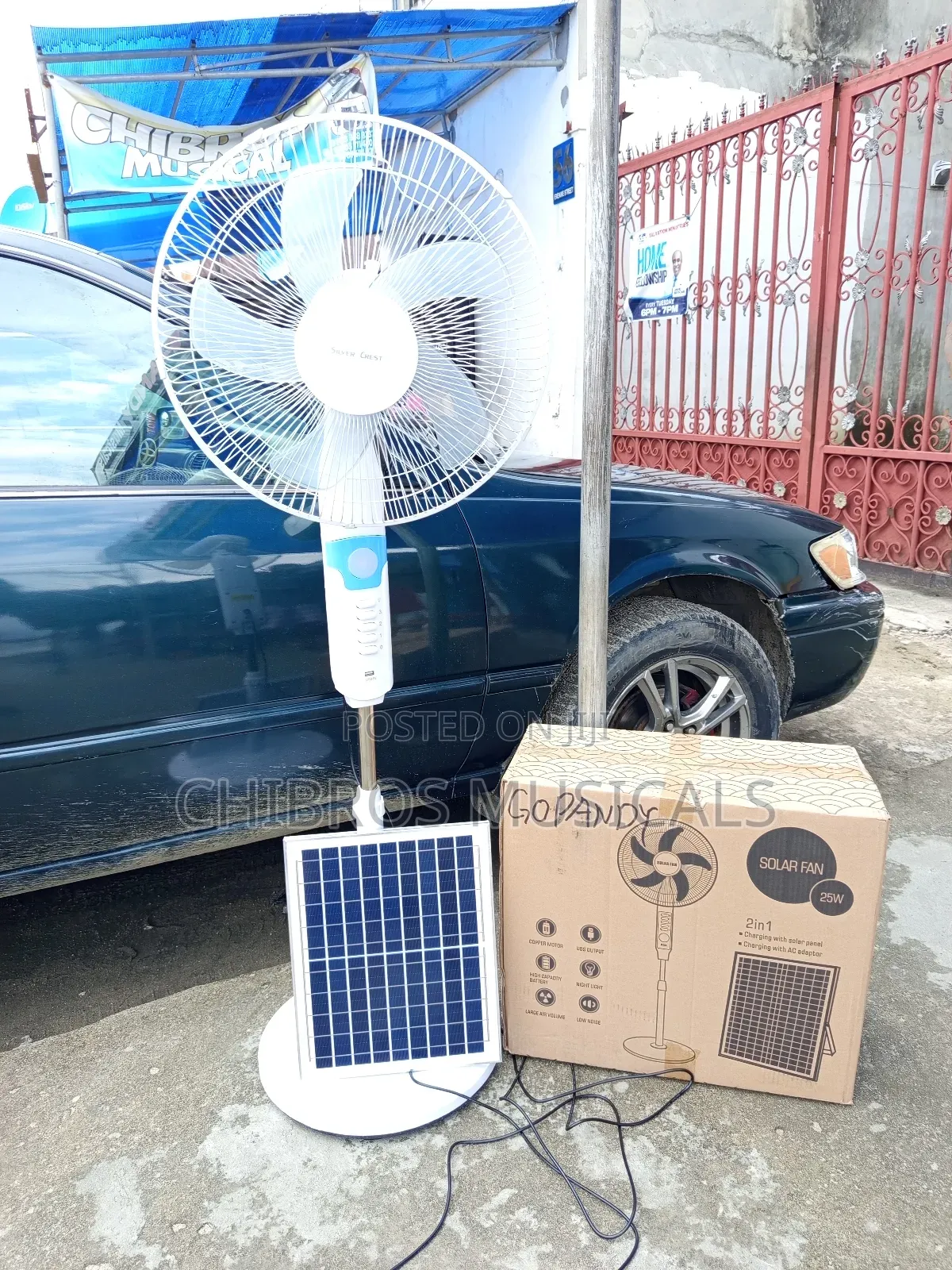 Silver Crest Solar Rechargeable Standing Fan