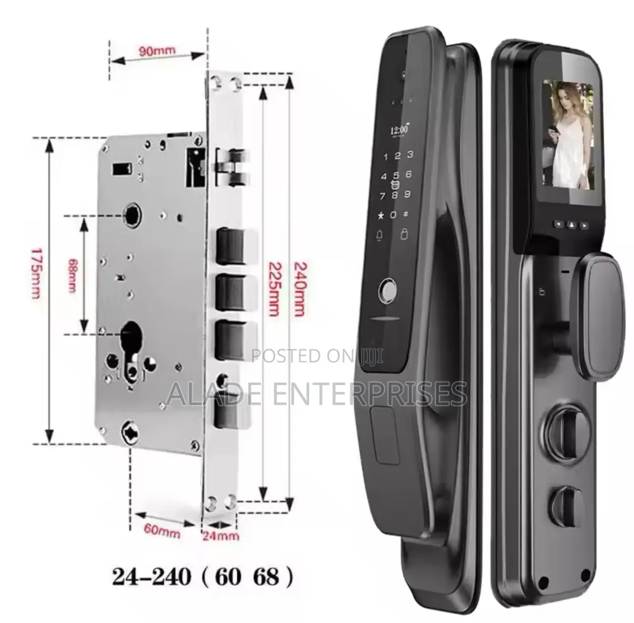 3D Face Smart Door Lock Security Key Unlock