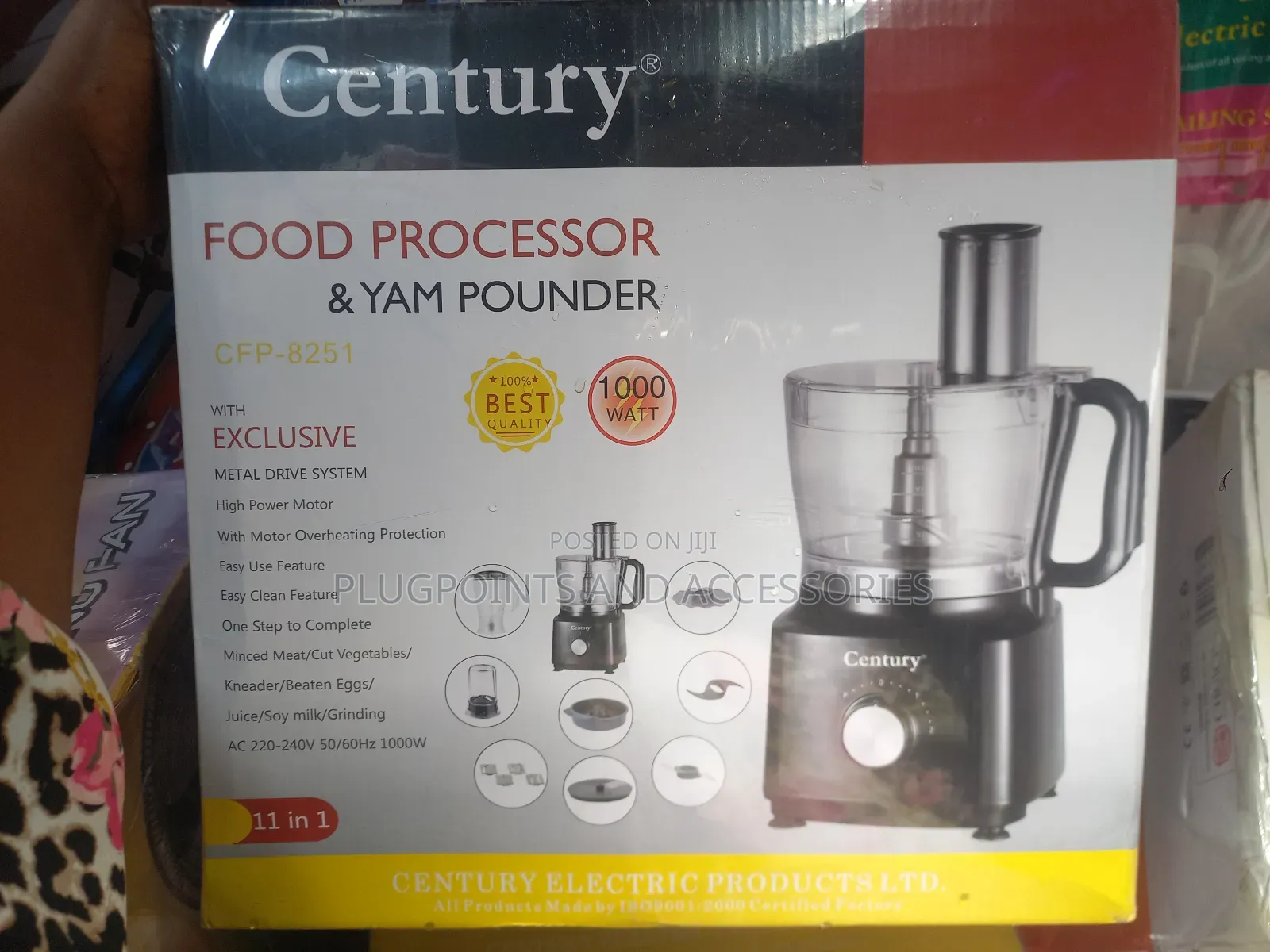 Century Food Processor Yam Pounder CFP-8251 11 in 1 Clearance Sales