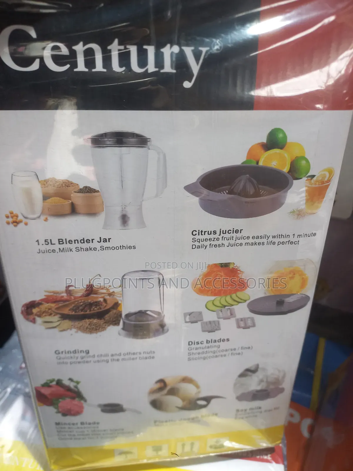 Century Food Processor Yam Pounder CFP-8251 11 in 1 Clearance Sales
