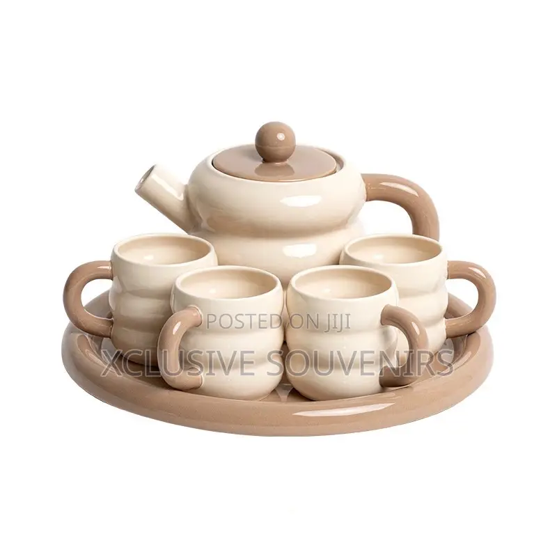 Ceramic Household Tea Pot Living Room Flower Tea Cup Set