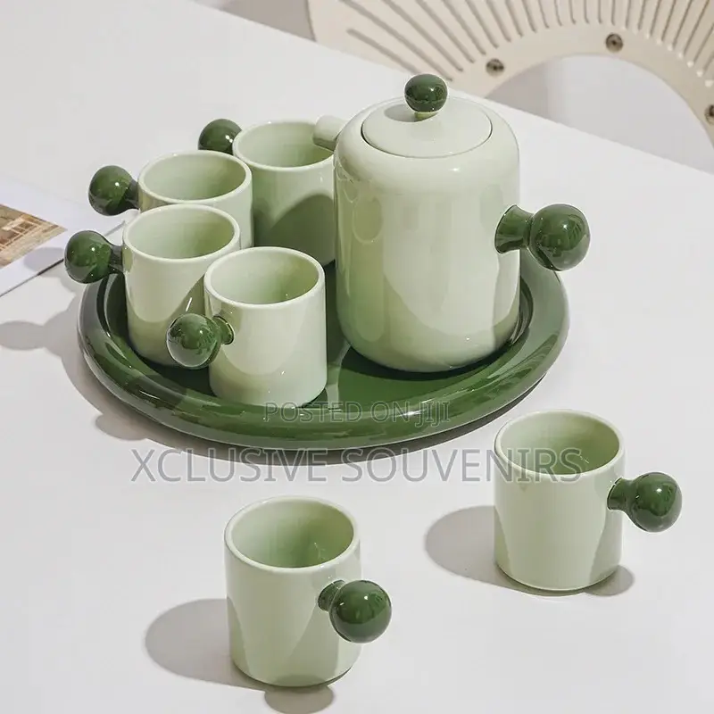 Ceramic Household Tea Pot Living Room Flower Tea Cup Set