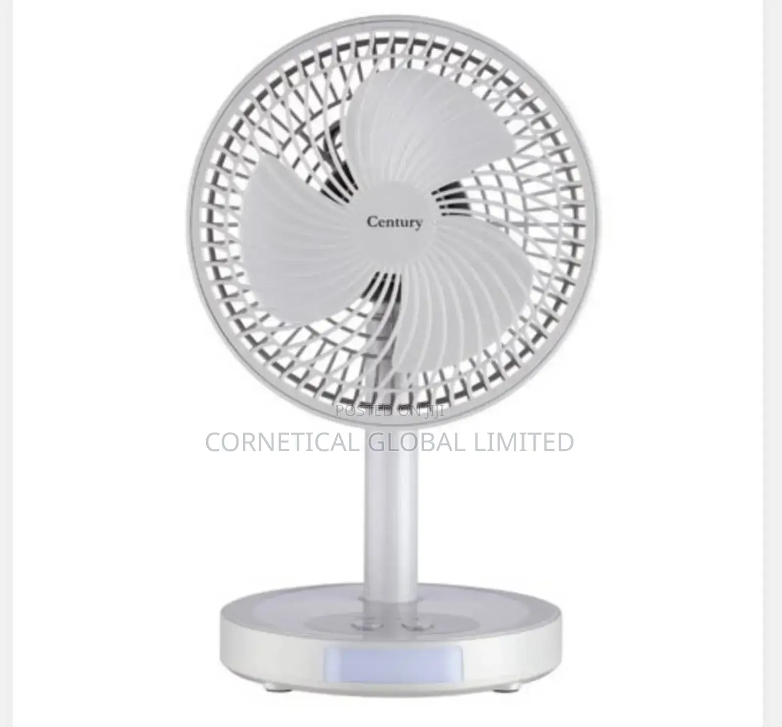 Century 8" Rechargeable Table/Desk Fan With LED Light