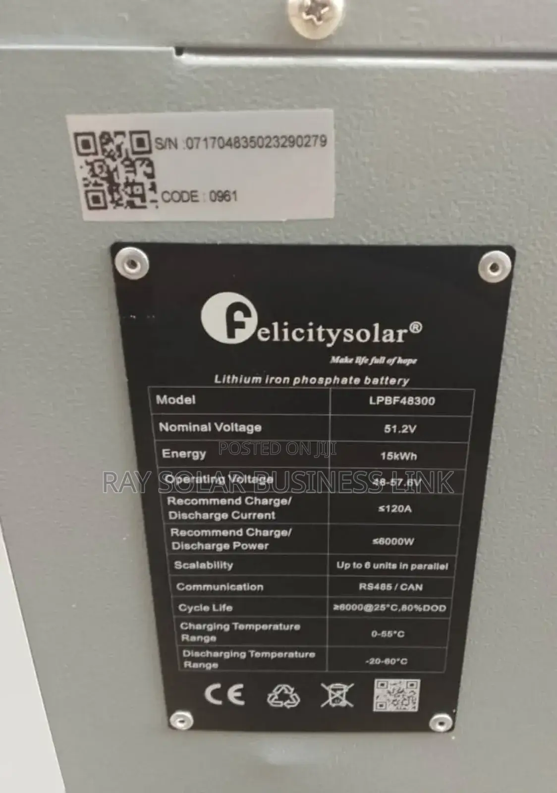 Original Felicity Lithium Ion Battery 15kwh 51.2v