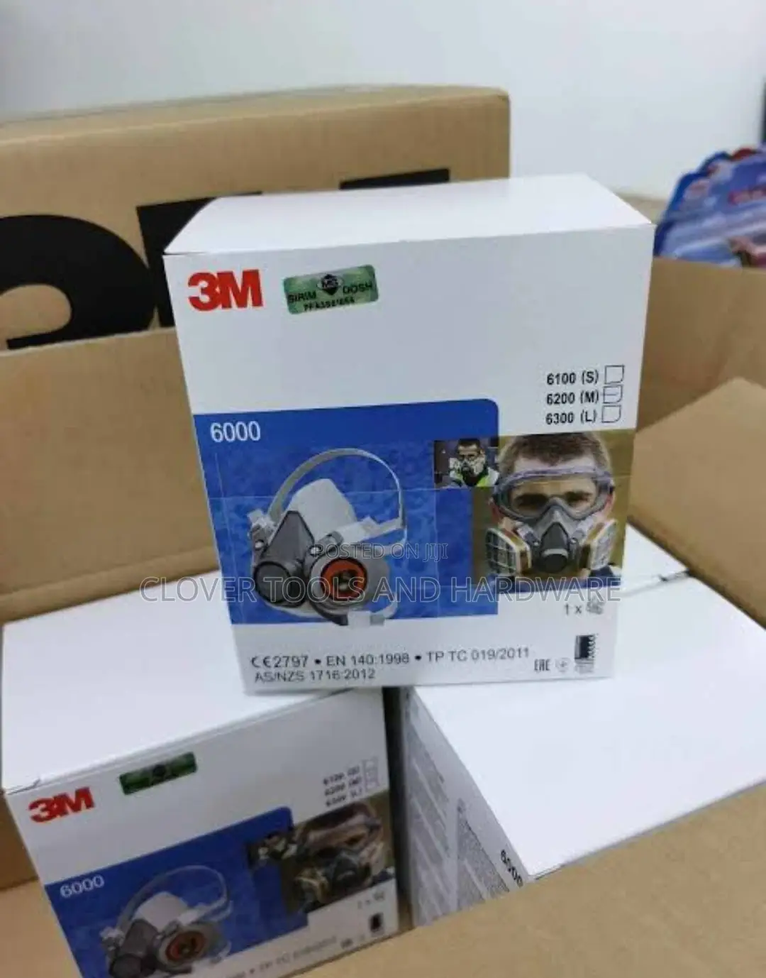 3M 6200/07205 Dust Paint Respirator Filter Spray Smoke Gas