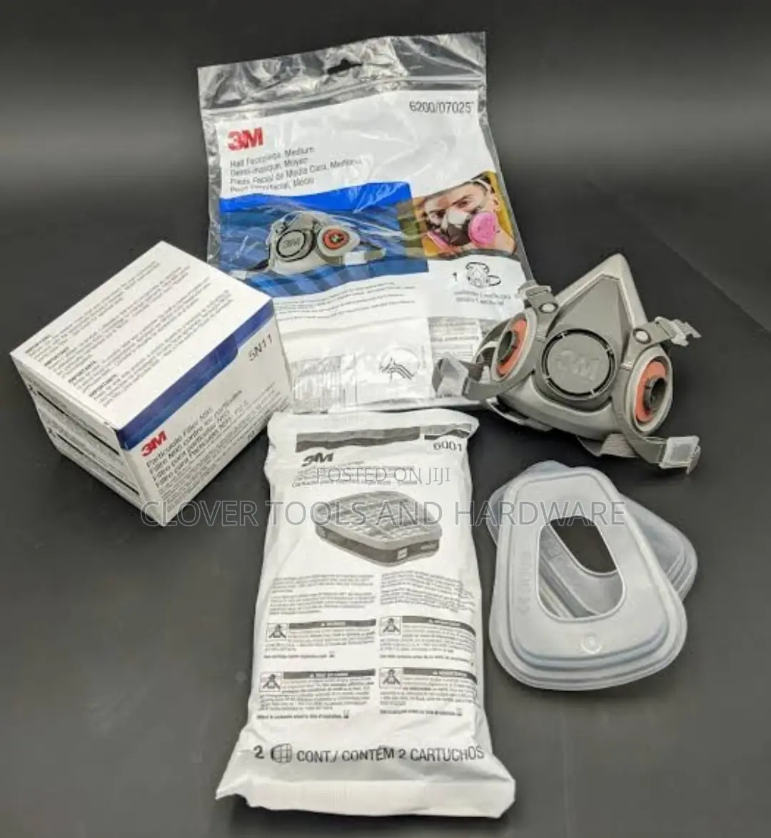 3M 6200/07205 Dust Paint Respirator Filter Spray Smoke Gas