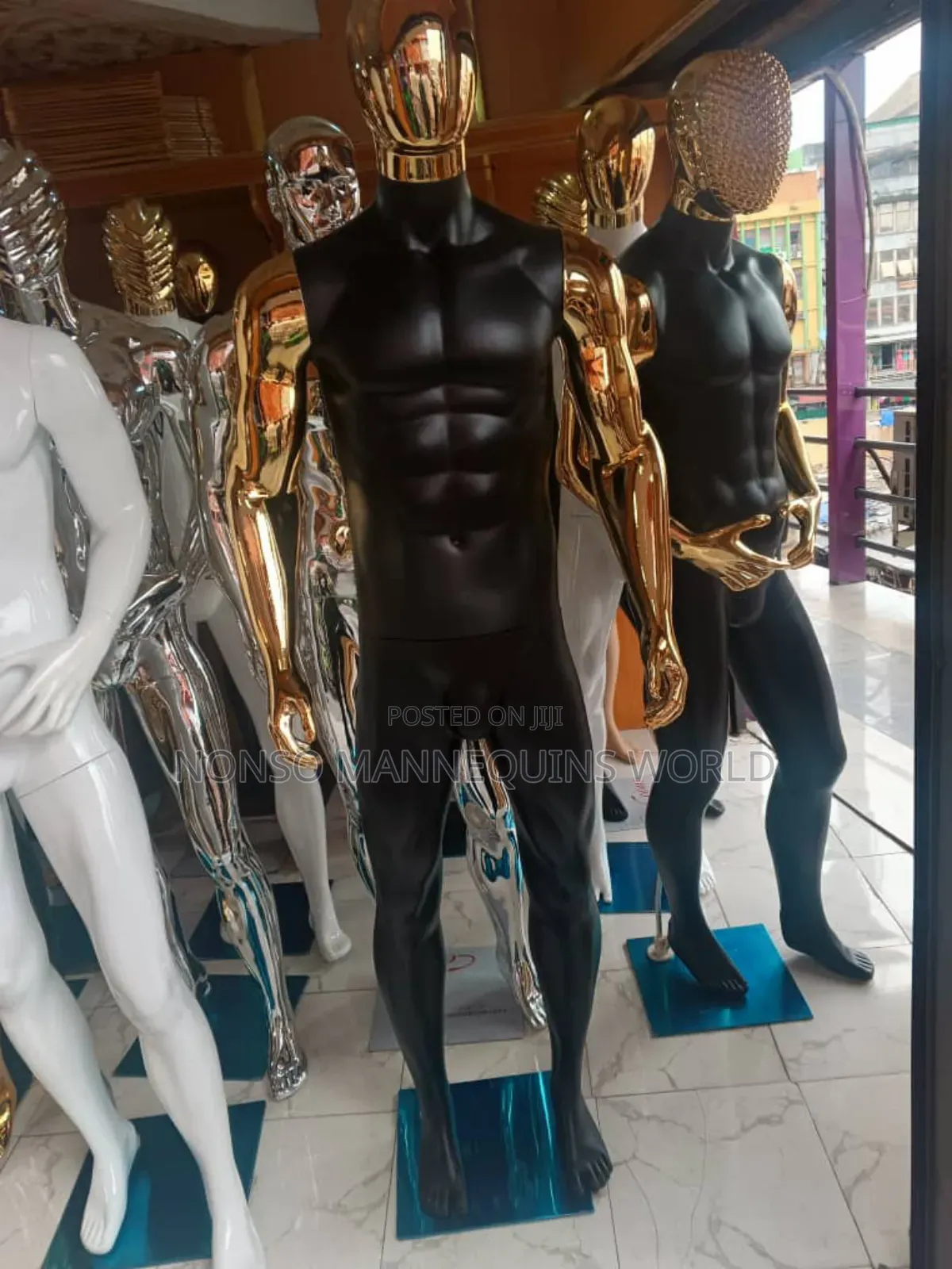 New Designs Huge Male Chrome Mannequins