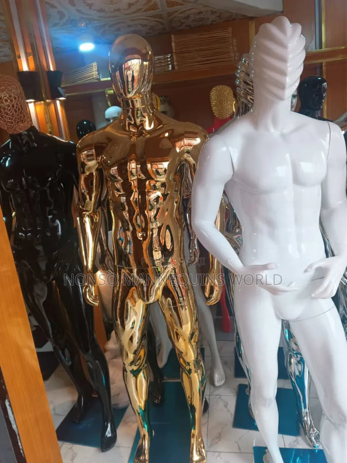 New Designs Huge Male Chrome Mannequins