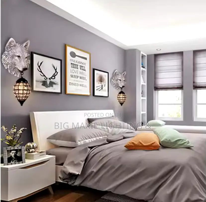 Modern Nordic Resin Wolf Wall LED Lamp for Living Room