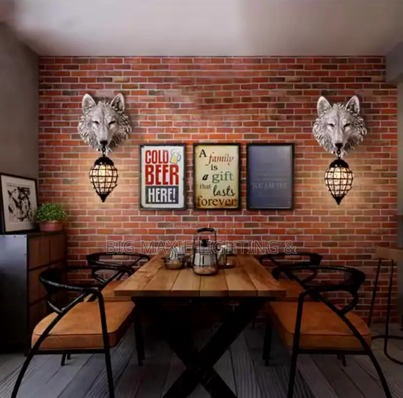 Modern Nordic Resin Wolf Wall LED Lamp for Living Room